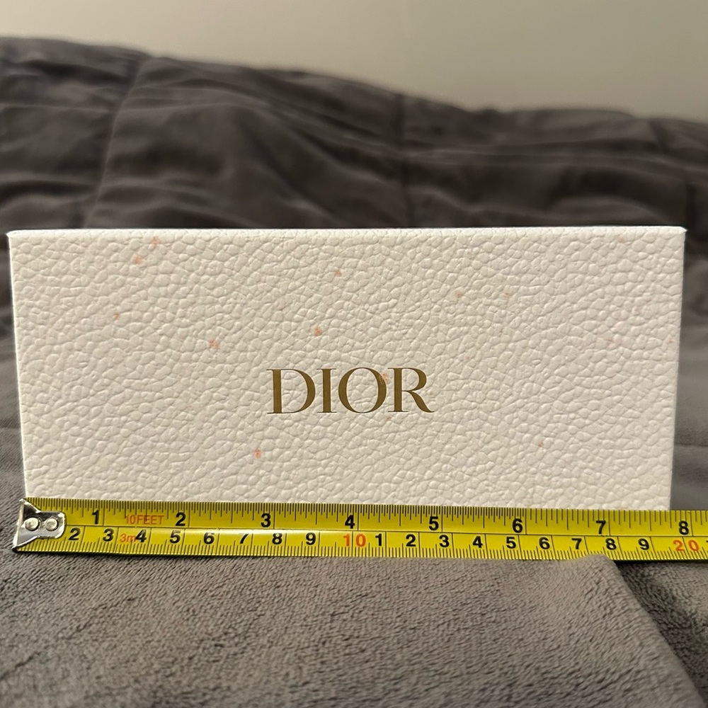 Dior White Textured Gift Box with Gold Logo
